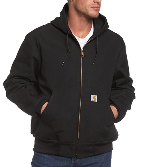 USED Carhartt Men's Thermal Lined Duck Active Jacket J131 Black Size XL $180 Y75